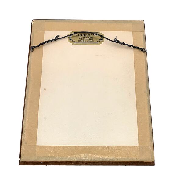 Vintage 1970s Grandfather Clock Matted/Framed Needlepoint Artwork - Picture 7 of 7